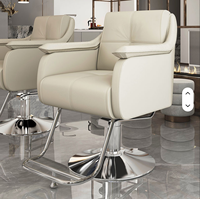 Modern Lüks Sentetik Deri Ticari Salon Spa Berber Koltuğu 360 Derece Dönebilen Hidrolik Pompalı Ayarlanabilir Ayak Dayama Yeri ile
