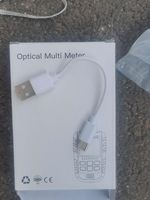 Testeur de câble LAN UTP 4 en 1 avec lumière rouge visible, multimètre optique avec batterie lithium intégrée