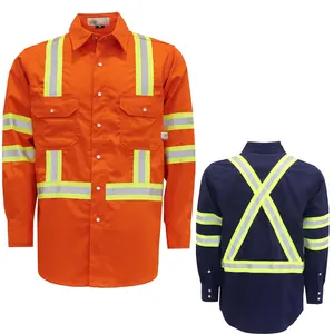 Camiseta de Trabajo de Alta Visibilidad para Construcción, Fluorescente, Ignífuga - Product Image 1