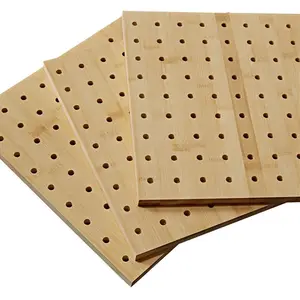 Panneau acoustique en bambou perforé, lot de 10 pièces, absorption phonique, bois massif, matériau d'isolation, plafond pour Villa