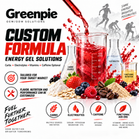 Gel énergétique classique Greenpie 22g de glucides, carburant d'endurance, énergie rapide, 12 sachets, gel énergétique de nutrition sportive OEM