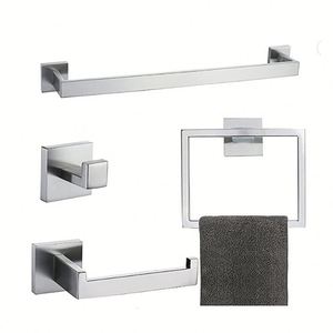 Lot de 5 accessoires de salle de bain en acier inoxydable doré, porte-serviettes mural de luxe pour salle de bain - Product Image 3