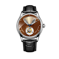 Montres mécaniques tourbillon volant pour hommes, nouveau design, forme corne/entonnoir, lumineuses et étanches, fabrication OEM/ODM