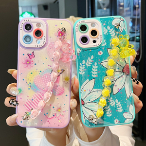 Étui de téléphone brillant pour Tecno Spark 10C/Spark 10/Pova 5/Spark Go 2023, motif ours, bracelet pour filles, antichoc, luxe - Product Image 2