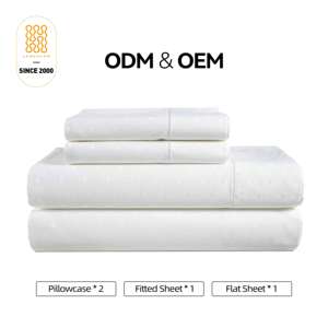 <span class=keywords><strong>Set</strong></span> di <span class=keywords><strong>Lenzuola</strong></span> di Lusso per Hotel 5 Stelle, 300TC in Policotone, Jacquard Tinta Unita, 2 Federe, Misura Matrimoniale, 4 Pezzi - Product Image 3