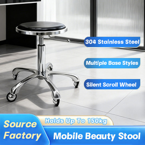 XFMC Moderne Spa Salon De Beauté Ascenseur À <span class=keywords><strong>Gaz</strong></span> Réglable Roulant Pivotant Salon De Manucure Petit Technicien Pédicure Tabouret Chaise avec Roues - Product Image 2