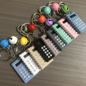 Mini Calculator Keychain Pendant 8 Digits Silicone Compact Portable With Battery For Gift Or Daily Use - Product Image 2