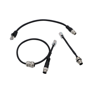 M12 um D codificou o chicote de fios protegido dobro alto do conjunto do cabo dos ethernet da flexibilidade do Pin RJ45 Profinet 4 para a <span class=keywords><strong>c</strong></span>âmera industrial - Product Image 6