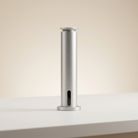 Diffuseur d'huiles essentielles ultrasonique de type pilier pour la maison, avec éclairage LED, design portable, construction métallique
