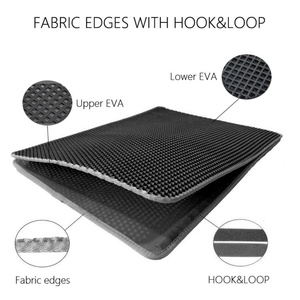 MSD-ZC001 Custom Waterproof Easy Clean Double Layer Honeycomb Design <b>Cat</b> <b>Litter</b> Trapper EVA <b>Cat</b> <b>Litter</b> Mat with Non Slip Backing - Product Image 3
