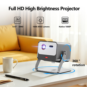 Purchase <strong>Projektor</strong> 1080P X5 Android Projector 4K Support 3D Home Theater Portable Wireless Gaming WiFi for Bedroom/Home - Product Image 2