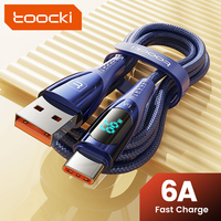 Câble de données Type-C en alliage de zinc Toocki à charge rapide PD 6A 100W, compatible avec de nombreux appareils, pour téléphone portable et ordinateur portable