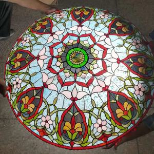 Lámpara Colgante de Techo de Gran Tamaño de 40 Pulgadas, Diseño UFO, Vidrio Artístico Tiffany, Lámpara para Hotel, Villa y Comedor - Product Image 3