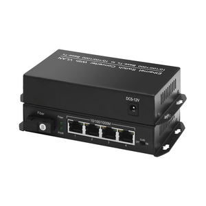 96W 100Mbps CCTV in <span class=keywords><strong>fibra</strong></span> <span class=keywords><strong>ottica</strong></span> 4 porte PoE con connettore SC per sistemi di videosorveglianza ad alta velocità - Product Image 2