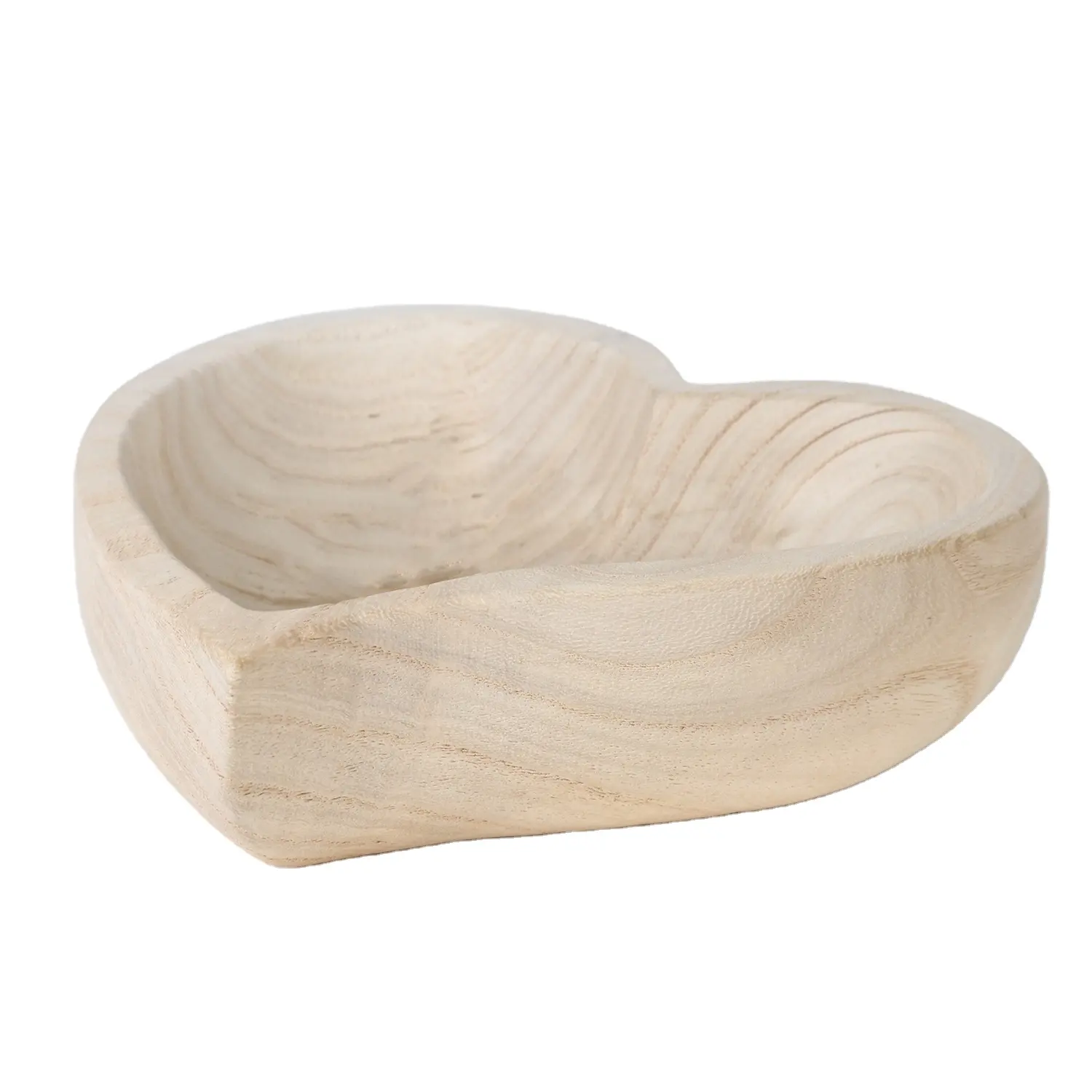 Heart plate of natural wood Heart Shape Wooden Bread Bowl Rustic Dough Bowls Farmhouse Decor