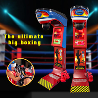 Machine de boxe à monnayeur robuste pour usage extérieur, jeu de frappe à marteaux, paiement par carte, personnalisable en anglais