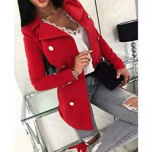 Veste Blazer en laine pour <span class=keywords><strong>femme</strong></span>, tenue de soirée, Slim, costume pour le bureau, vêtements d'extérieur à manches longues, automne hiver, 2020 - Product Image 5