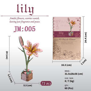 Kit Fai-da-Te Girasole in Legno 121 Pezzi <span class=keywords><strong>Puzzle</strong></span> 3D Senza <span class=keywords><strong>Colla</strong></span> Regalo per la Mamma - Product Image 5