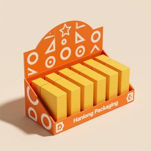 Logo personnalisé petite boîte en carton de comptoir Pdq boîte d'affichage alimentaire au détail recyclable tasse d'encre de soja boîte d'affichage pliable de boulangerie de bonbons - Product Image 2