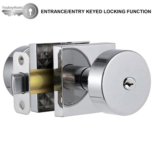 YoukeyHomi vente chaude en alliage de Zinc de qualité supérieure entrée d'entrée à clé Passage de confidentialité factice bouton de porte carré poignée serrure - Product Image 6