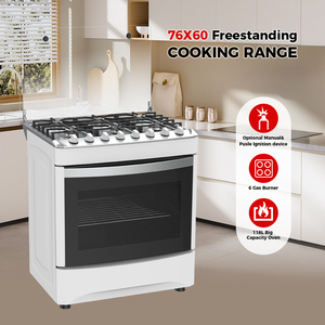 Cuisinière avec four, cuisinières professionnelles pour restaurants, cuisinière à gaz haute puissance avec four et grill <span class=keywords><strong>de</strong></span> grande capacité - Product Image 2
