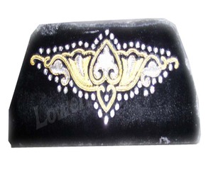 Hand Embroidery Velvet Ladies <b>Small</b> Clutch <b>Purse</b> with Chain Strap and Flap Closure up to 1L Capacity Model 2012 - Product Image 2
