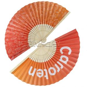 Abanico de mano chino plegable tradicional decorativo con logotipo personalizado, bambú duradero con tela de seda, técnica pintada, recuerdo - Product Image 4