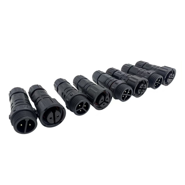 Male & Female M20 Threaded Aviation Plug 3/4/5 Pin Waterproof Connector for Automotive Outdoor Lighting 2 Pin Connector