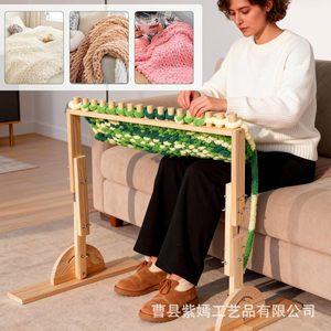 Wooden <b>Thick</b> Yarn <b>Blanket</b> Loom DIY Weaving Tool Handmade Craft Supplies - Product Image 4