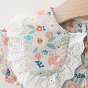 ชุดเดรสเด็กผู้หญิงแขนสั้นลายดอกไม้ คอปกตุ๊กตา สไตล์เจ้าหญิง สำหรับฤดูร้อน มีสินค้าพร้อมส่ง - Product Image 5