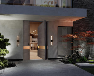 Puertas Pivotantes Exteriores Modernas de Aleación de Aluminio Resistentes al Agua y al Viento para Villas y Hoteles con Entrada Principal - Product Image 3