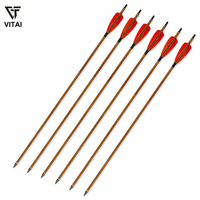 Flèches de tir à l'arc en carbone mélangé personnalisées de 30 pouces avec plumes véritables pour arc classique et pointes en acier
