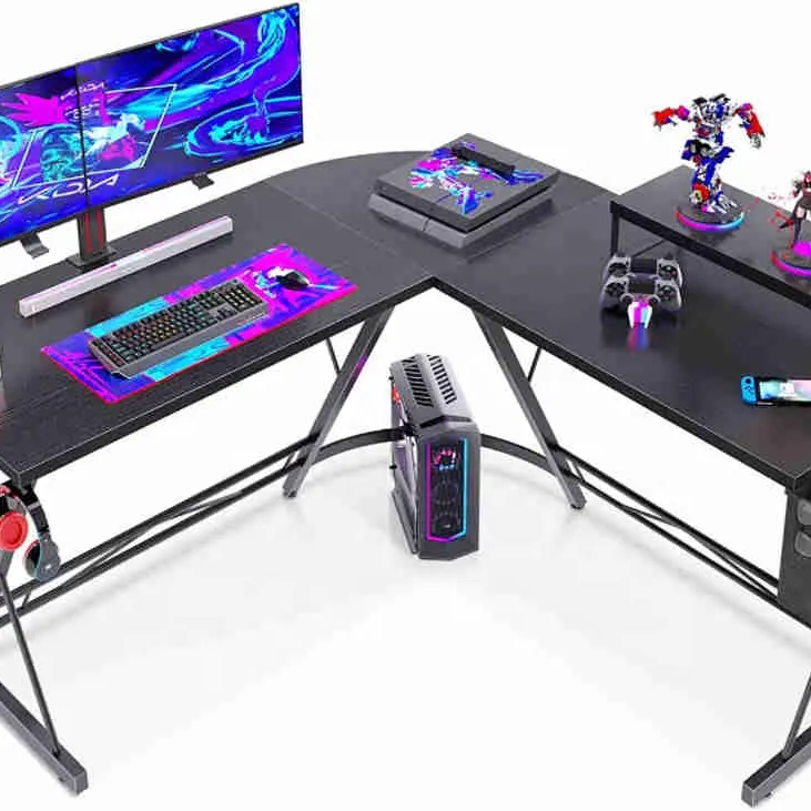 WSZ 220418 L Shape Desk OEM Computer Gaming Table Cool Design Pc Table Office Computer Narrow Adjustable Desk Office