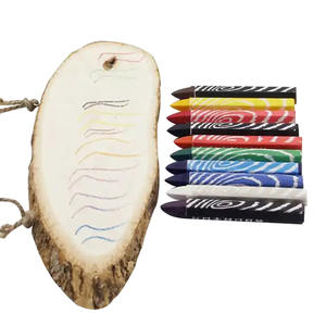 Good Quality Industrial Wooden Marking <b>Wax</b> Crayons Custom Lumber Crayons Set with <b>Paper</b> Box - Product Image 1
