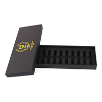 Boîte rigide noire mate écologique personnalisée avec impression quadricolore pour échantillons de parfum cosmétique, flacon de luxe, boîte cadeau