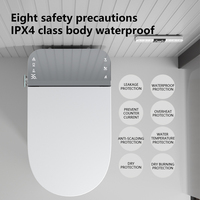Cupc WaterMark Intelligent Smart 2026 Japandi Grey Lid Tankless Rimless Ceramic Auto Flush Heated Bidet Elongated Side Button