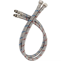 Tuyaux de plomberie modernes flexibles en acier inoxydable tressé G1/2 G3/8 G9/16 pour robinet mélangeur eau chaude/froide de lavabo/cuisine