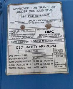 Conteneur maritime High Cube de 40 pieds d'occasion |   Conteneur Sec Certifié CSC pour l'Exportation - Product Image 4