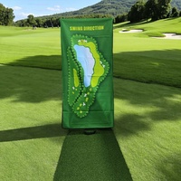 Toalla de Golf SwingPerfect con Mapa de Campo de Doble Cara, Impresión de Microfibra, Ayuda para el Entrenamiento de Aproximación, Portátil y Colgante