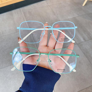 Nouvelles lunettes anti-lumière bleue à monture intégrale irrégulière avec monture en métal, verres en acrylique unisexes pour une protection quotidienne - Product Image 5