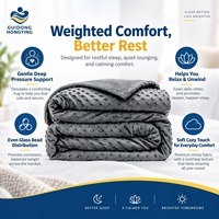 Couverture lestée en peluche Minky avec remplissage de billes de verre, portable et chauffante, pour voyage, hôtel, hôpital, logo personnalisé