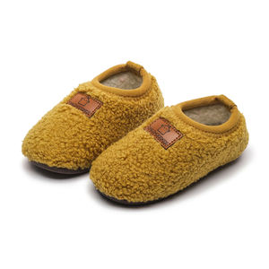 Зимние Детские хлопковые тапочки, детская обувь на мягкой подошве для малышей, нескользящая плюшевая обувь для мальчиков и девочек, домашняя обувь для дома - Product Image 4