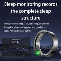 Bague connectée élégante pour la santé, tracker d'activité en acier inoxydable, surveillance du rythme cardiaque et du sommeil, étanche IP68, contrôle par application, GPS à distance