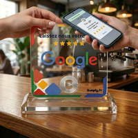 Tarjeta de Visita NFC Acrílica Transparente Premium, Personalizada, Sin Contacto, con Chip NFC213, Resistente al Agua, 13.56MHz, Magnética