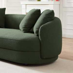 Canapé moderne <span class=keywords><strong>Ylan</strong></span> en bouclette française moderne, confortable, brun, vert foncé, en bois massif, pour salon et chambre à coucher - Product Image 3