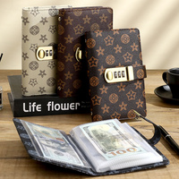 Carnet d'agenda d'épargne personnalisé à couverture rigide en cuir durable avec serrure à combinaison