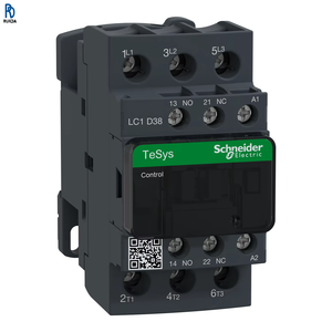 มอเตอร์คอนโทรล Lc1d38v7c, คอนแทคเตอร์โหลดแบบต้านทาน, 18.5 กิโลวัตต์, คอยล์ 400 โวลต์ AC, หน้าสัมผัส 38 แอมป์, 690 โวลต์ AC, 3 โพล, 3 หน้าสัมผัสแบบไม่มีหน้าสัมผัส, ซีรีส์ Lc1d - Product Image 1