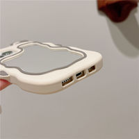 Pour iphone 15 pro max 11 12 13 14 étui en caoutchouc miroir mignon pour iphone 15 pro max étui carton