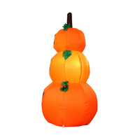 Grande Citrouille Gonflable d'Halloween 1,5 m, Décoration Ballon Citrouille Fantôme pour Halloween, Décoration d'Ambiance, Modèle Gonflable