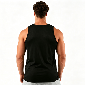 OEM Pure Cotton Men's Tank Top Custom Logo High Quality Tank Top <b>Vest</b> for Men - Product Image 5